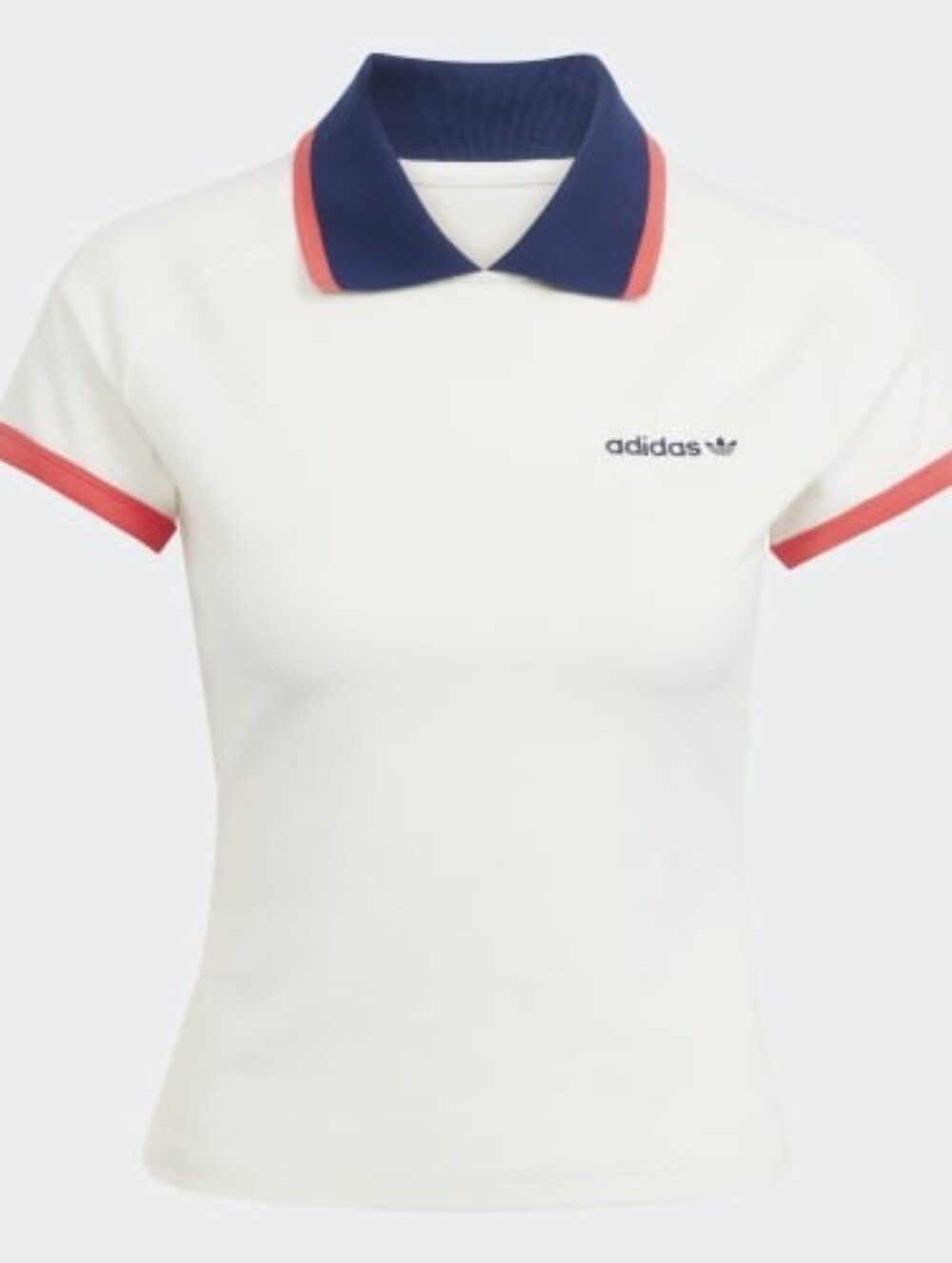 adidas Originals Retro 90s Ringer Polo Top White EUC Size L